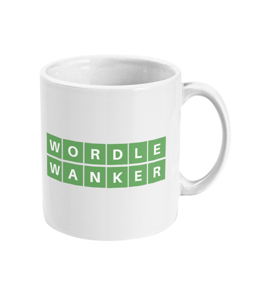 Wordle Wanker Mug Funny Rude Office Present