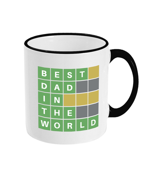 Best Dad in the Word Wordle Mug Present Easter Birthday Anytime Gift